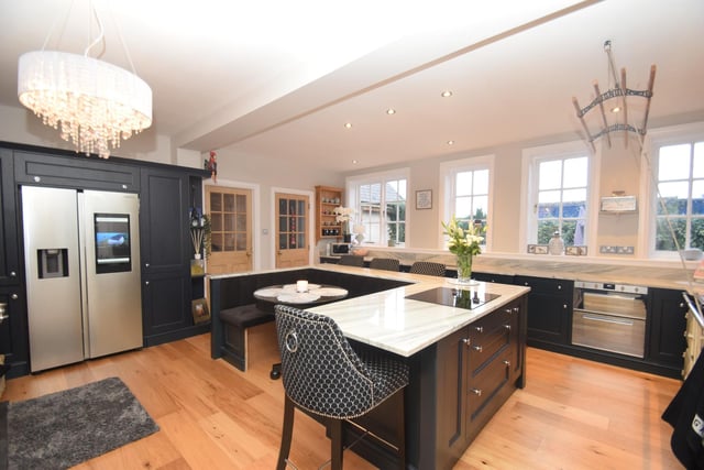 The super-stylish living kitchen within the property.