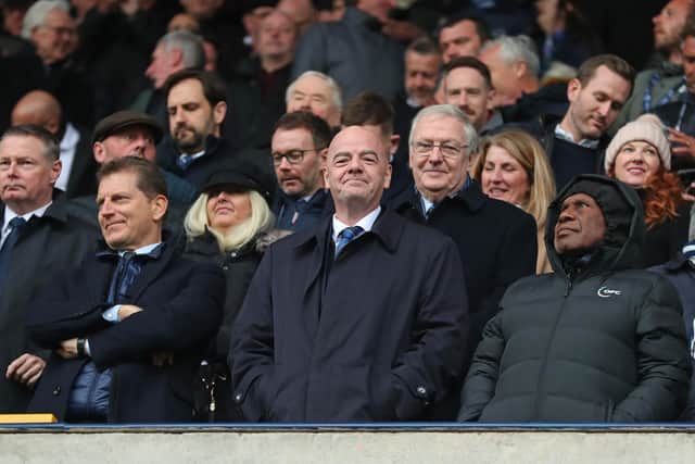BIG CHIEF VISIT: FIFA President Gianni Infantino in the crowd as Millwall take on Championship visitors Norwich City at The Den. Photo by Henry Browne/Getty Images.