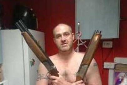 A dad “revelled” in posing for pictures with his drug gang’s sawn-off shotguns that were later found at his Leeds home, along with £11,000 worth of high-purity cocaine. Police raided the home of Rocky Hoban and found two fully-working shotguns, a blank-firing semi-automatic pistol adapted to fire live ammunition, 32 cartridges of live ammunition and two bags of steel ball bearings. The 42-year-old was jailed for 10 years.