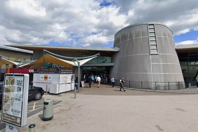 The ram raid took place at Wetherby Services in the early hours of the morning
