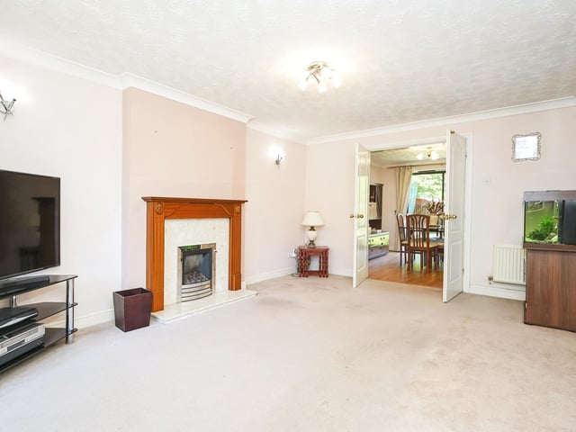 Downstairs the house has a fantastic spacious lounge with double doors leading into the dining room.