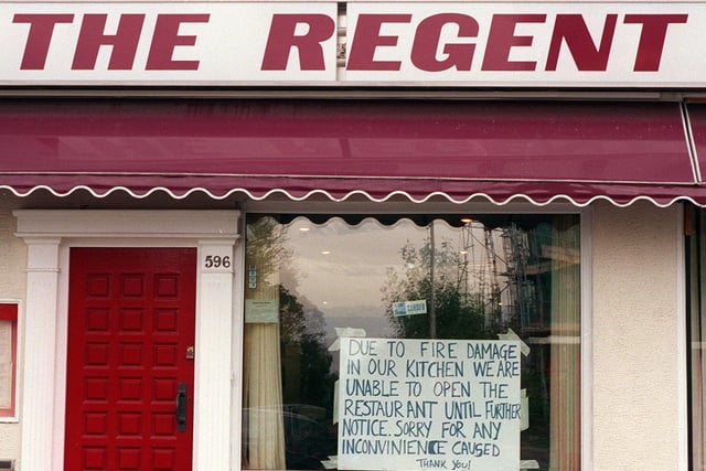 The Regent restaurant in Alwoodley was left counting the cost after fire damage forced its closure.