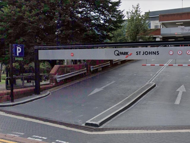 Q-Park St Johns Centre - £6. Address: Merrion St, Leeds LS2 8LQ.