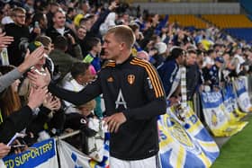 PLAYER OF THE TOUR: Leeds United's new Danish international right-back Rasmus Kristensen, pictured meeting fans after the victory against Brisbane Roar.
Photo by Bradley Kanaris/Getty Images.