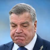 LEEDS, ENGLAND - MAY 28:  Leeds manager Sam Allardyce reacts prior to the Premier League match between Leeds United and Tottenham Hotspur at Elland Road on May 28, 2023 in Leeds, England. (Photo by Stu Forster/Getty Images)