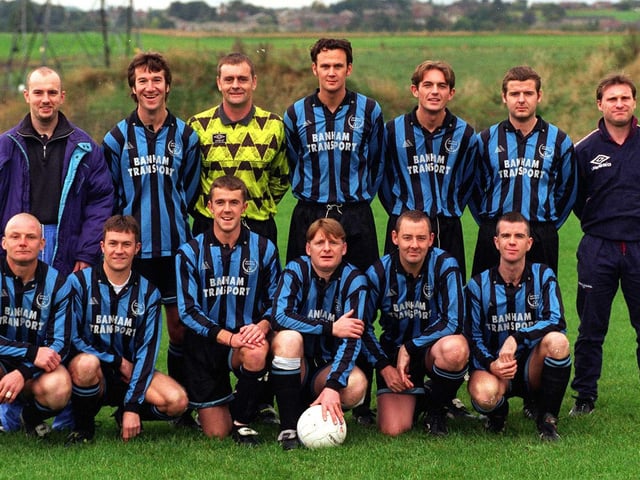 Methley Rangers, who played in Division 2 of the West Yorkshire League, pictured in October 1997. Back row, from left, are Paul Waddington, Trevor Rymer, Steve Elstob, Andy Parfitt, Jonathan O'Connor, Christian Wright and Steve Maddocks. Front row, from left, are Mark Smith, Wayne Riley, Philip Milner, Mark Kellett, Ian Savory and Shaun Websdale.