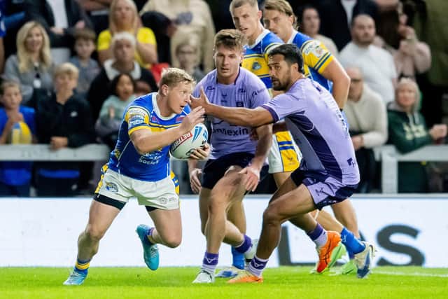 Lachie Miller - pictured - and Kallum Watkins will be Leeds Rhinos' co-captains at Hull FC on Saturday. Picture by Allan McKenzie/SWpix.com.