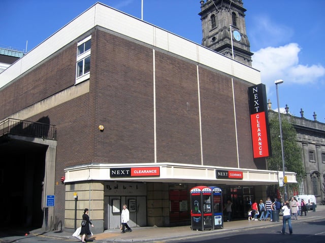 Many people will remember the former C&A building that stood in Boar Lane to the west of Holy Trinity Church. Next Clearance moved into the vacated building for a few years until it was demolished as part of the Trinity Leeds scheme. Pictured in September 2004.