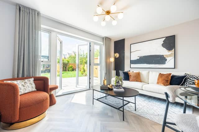 BG - 7647 A - A living room in a Barratt Homes show home designed by Edward Thomas Interiors