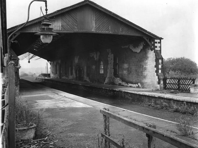Only the shell remained of the old Tadcaster Station in October 1968.Tadcaster Rural Council, who owned the property, had applied for permission to develop the site with warehouses, offices and light industry.