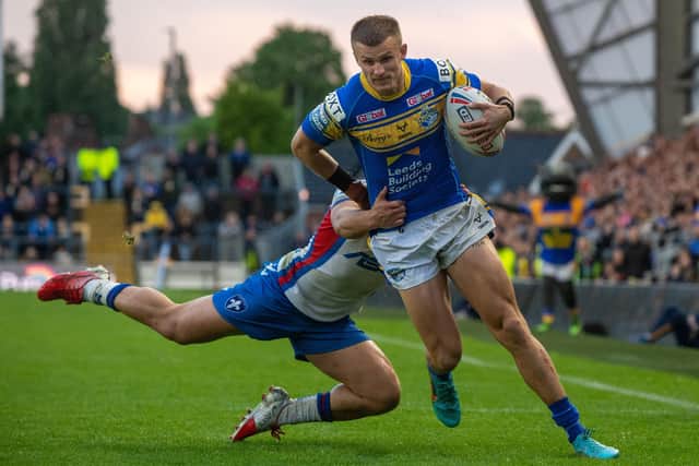 Ash Handley is the only Leeds player in double figures for tries this year. Picture Bruce Rollinson