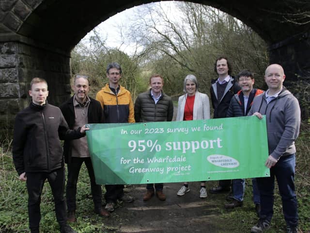 Elected members and supporters  on part of the Wharfedale Greenway route