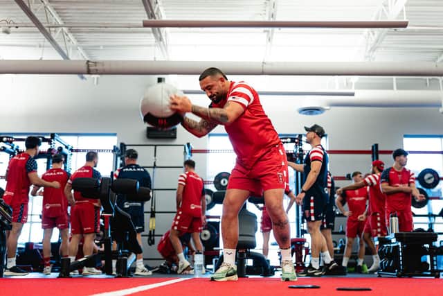 Hull KR captain Elliot Minchella training at the UFC Performance Institute in Las Vegas. Picture by Alex Whitehead/SWpix.com.