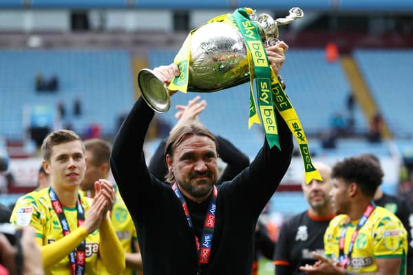 CV WINNER: New Leeds United boss Daniel Farke with the 2018-19 Championship trophy with Norwich City. Photo by Matthew Lewis/Getty Images.