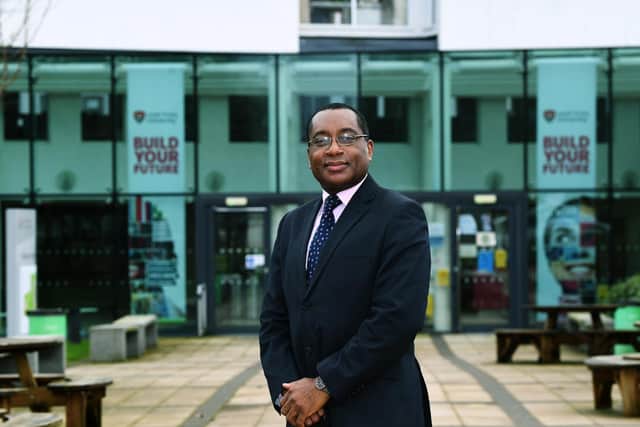 Professor Charles Egbu, the vice-chancellor of Leeds Trinity University, which has been ranked the best university for student experience in the North (Photo: Jonathan Gawthorpe)
