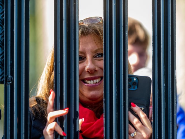 Members of the public came out to catch a glimpse of the Princess of Wales