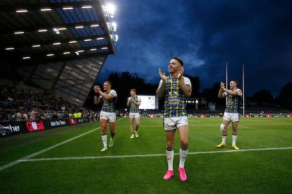 Richie Myler celebrates after the win over Huddersfield which coach Rohan Smith says has boosted confidence in Rhinos' camp. Picture by Ed Sykes/SWpix.com.