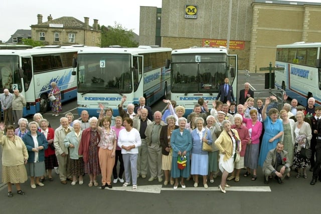 The 53rd Yeadon Charities pensioners trip set off from Yeadon Morrisons to Cleethorpes in April 2001. More than 300 people set off on what is believed is the longest running organised outing in the country.