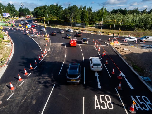 The next steps are to construct the carriageway pavement/widening build-up, complete the underground drainage, install traffic signals and new street lighting.
