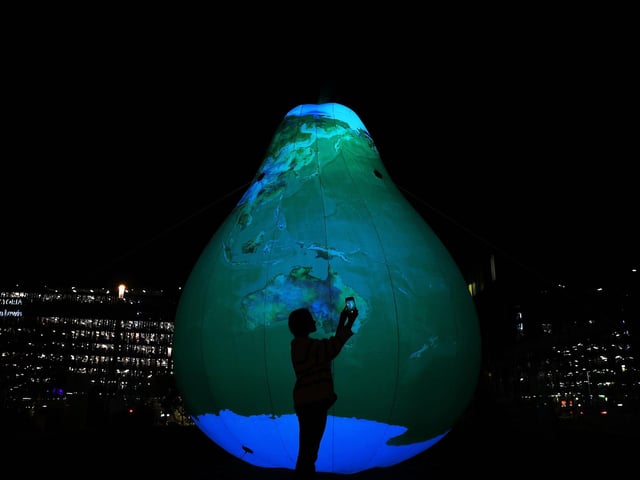The World Has Gone Pear Shaped by Tine Bech at Playhouse Square. Photo: Jonathan Gawthorpe.