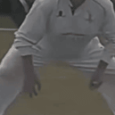 The video shows the slip fielder allegedly clicking his fingers to trick the umpire into thinking the batsman had nicked the ball. Credit: BenMummery/X