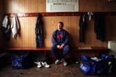 Lee Crooks in Castleford Tigers' changing room at Wheldon Road after announcing his playing retirement in 1997. Picture by Mark Bickerdike.