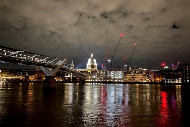 The pair captured this stunning shot of London's St. Paul's Cathedral lit up in the night.
