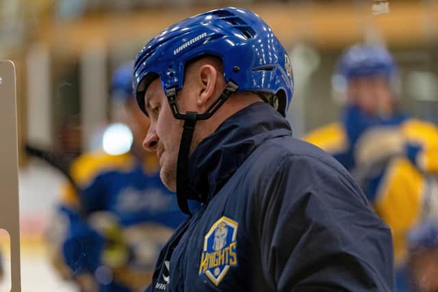 IMPRESSED: Leeds Knights' head coach Ryan Aldridge has been pleased with the impact had by import forwards Grant Cooper and Zach Brooks. Picture: Oliver Portamento.