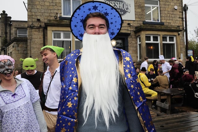 Richard Hayes dressed for the occasion on the Otley Run