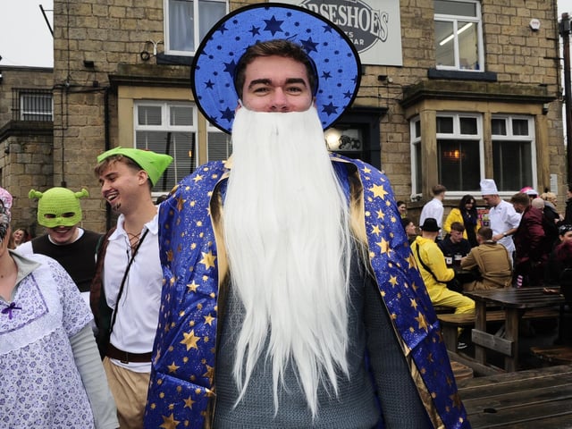 Richard Hayes dressed for the occasion on the Otley Run