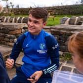 Leeds United star Jamie Shackleton was kept busy signing autographs on a recent trip to Lineham Farm, in Eccup, where Leeds Children's Charity has its base. It came as the club announced its partnership with the charity for the 2023/24 season. Photo: DANNYRICH.co.