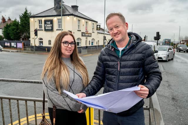 New publican Demi Hurley and Star Pubs business development manager, Jay Weir outside The Tommy Wass.