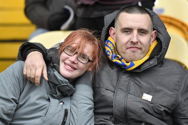 Mansfield Town fans before a game against MK Dons.