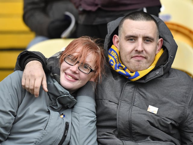 Mansfield Town fans before a game against MK Dons.