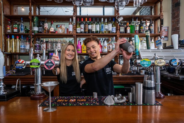 Pictured are Wapentake owners Lily Prescott and Connor Sheppard. A customer said: "This small bar has a great atmosphere. They usually have decent deals on. Owners and staff are locals. Great service and great vibes."