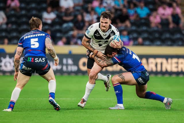 Leeds Rhinos' Ethan O'Neill in action on loan for Hull FC against Wakefield Trinity. Picture by Alex Whitehead/SWpix.com.
