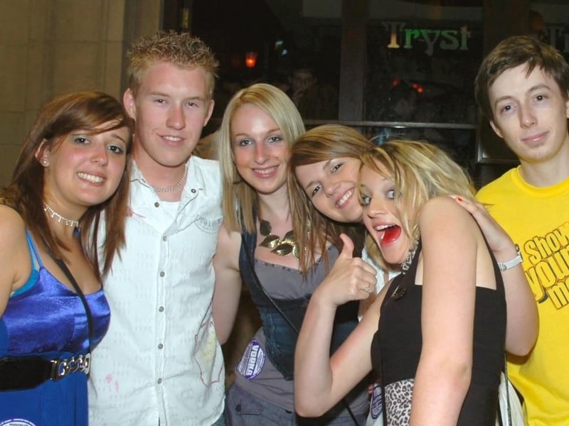 Stacey, Viki, Jamie, Hayley, Beth and Steve in town on Stacey's birthday.