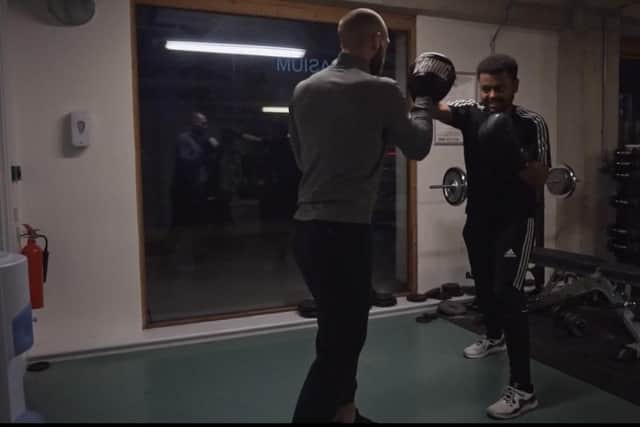 Nathan Armstrong is currently training for a boxing event in London