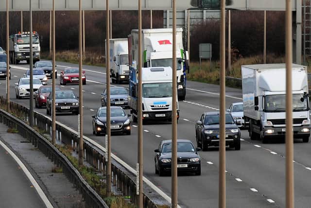 A crash involving several cars is causing delays on the M1 south near Wakefield.
