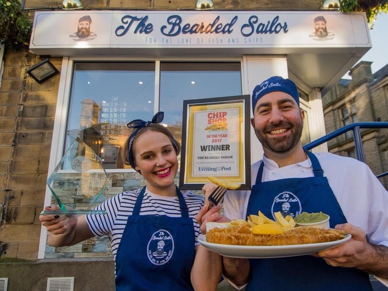 Another Pudsey favourite, The Bearded Sailor was also named the Yorkshire Evening Post's Chippy of the Year back in 2017. (left to right) owners Hannah Hall, 26, and partner Alex Papaioannou, 34. Picture: James Hardisty