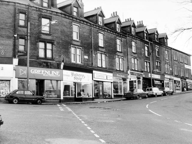 Shops on Beeston Road in December 1984.