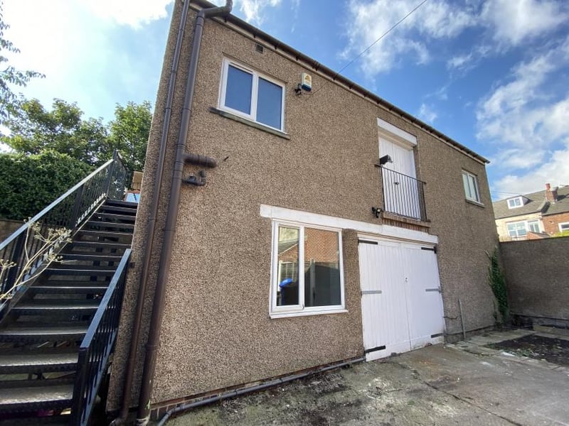 The two storey former coach house/workshop on Hale Street, off Abbeydale Road, has a guide price of £140,000. It has been converted to provide first floor living space with three rooms to the ground floor and a garden.