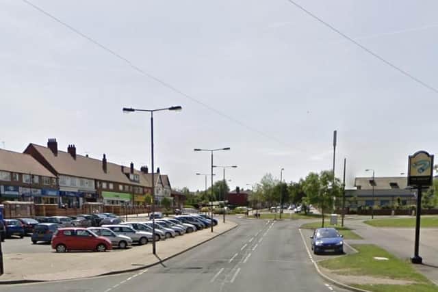 The motorbike was travelling on Fryston Road when it collided with a pedestrian before making off towards Wheldon Road. Image: Google Street View