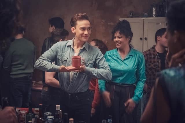 Olly Alexander as Ritchie Tozer, and Lydia West in It's A Sin (Photo: Channel 4)
