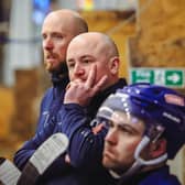 NEW ERA: Leeds Knights' head coach Ryan Aldridge and assistant Davey Lawrence, who will head up the Knights' second team in NIHL North One in 2024-25. Picture: Jacob Lowe/Knights Media.