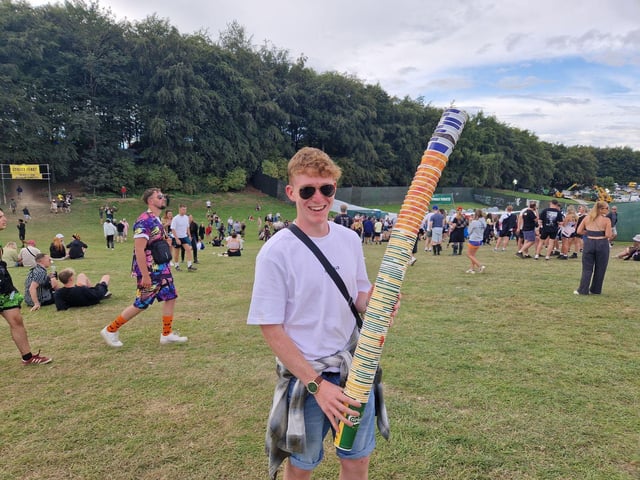 Jake Donalds, 22, from Edinburgh, was hoping to collect enough cups to buy a Leeds Festival 2023 hoody.