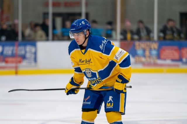 MEDAL HOPES: Leeds Knights' defenceman Archie Hazeldine hopes to add to the bronze medal he won with GB Under-18s in Estonia in April. Picture courtesy of Oliver Portamento.