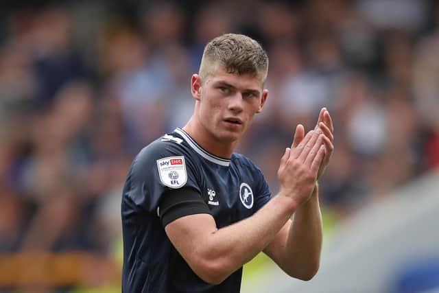 LONDON, ENGLAND - JULY 30: Charlie Cresswell of Millwall during the Sky Bet Championship match between Millwall and Stoke City at The Den on July 30, 2022 in London, United Kingdom. (Photo by Henry Browne/Getty Images)