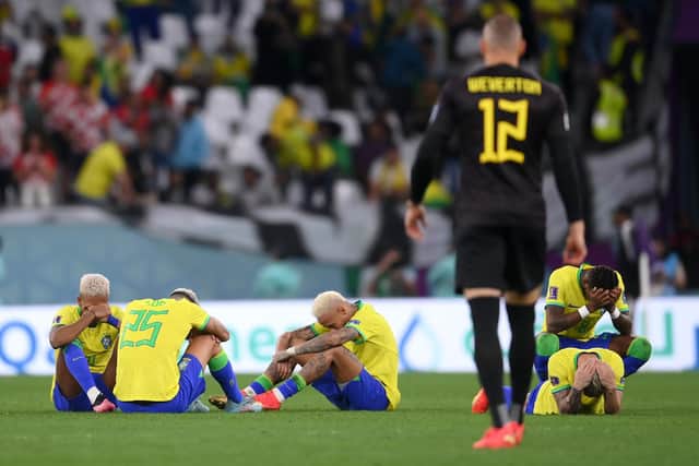 HEARTBREAK: For Brazil and Raphinha against Croatia. Photo by Laurence Griffiths/Getty Images.