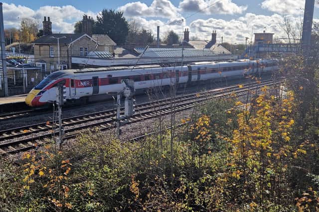 The train remains at Huntingdon Railway Station.